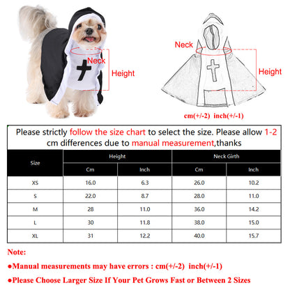 Nun Costume for Pets